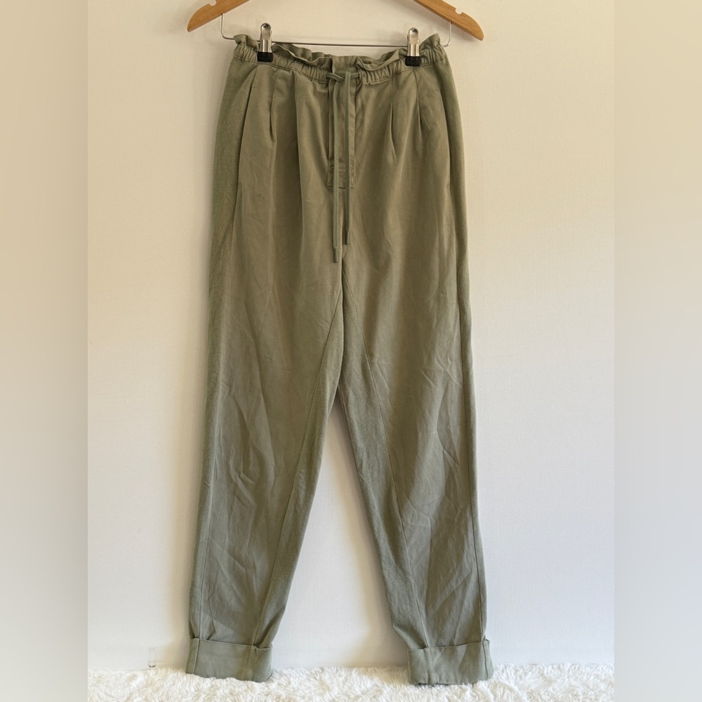 Alice + Olivia High Rise Olive Green Jogger Track Pants XS - Picture 9 of 9
